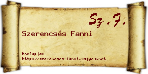 Szerencsés Fanni névjegykártya